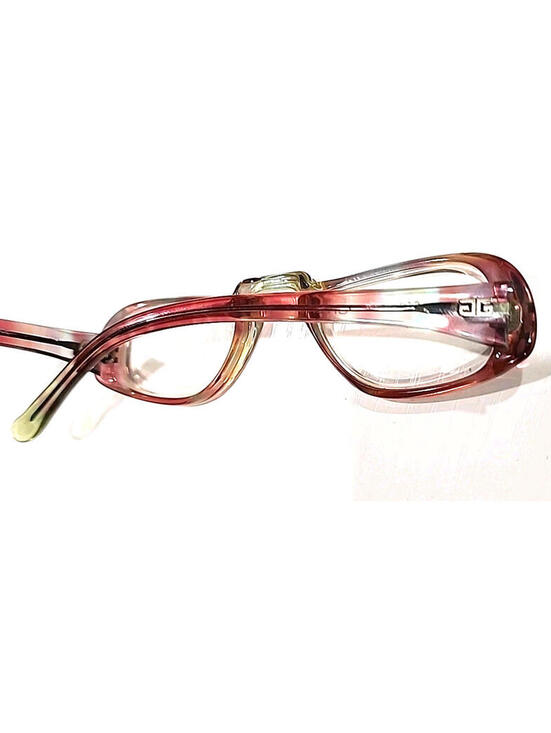 Givenchy Unico Vintage Sm Crystal Brown Red Square Eyeglasses main image 4